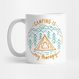 Camping Is My Therapy Mug